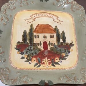 Toscana Decorative Square 13” Platter